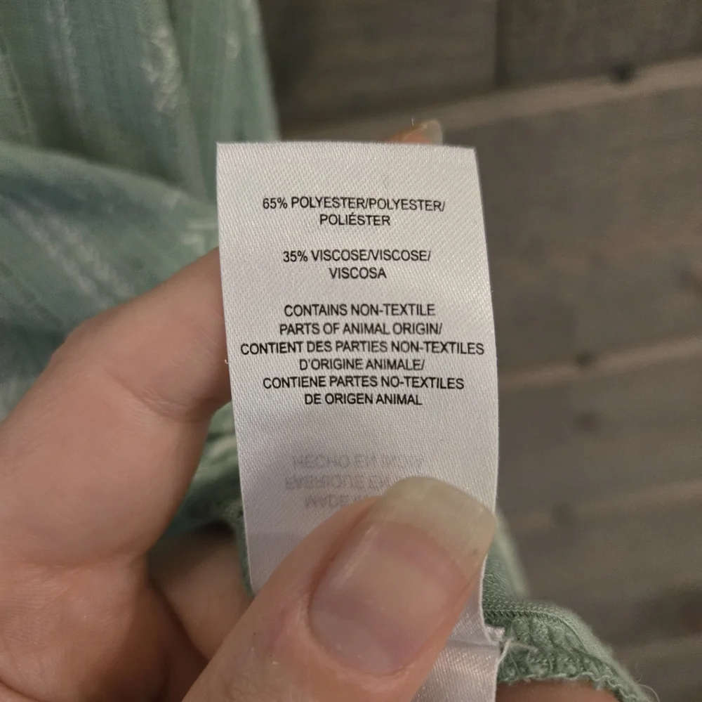 LUCKY BRAND Green & White Floral Printed Sleeveless Top - Size Medium - Picture 7 of 9